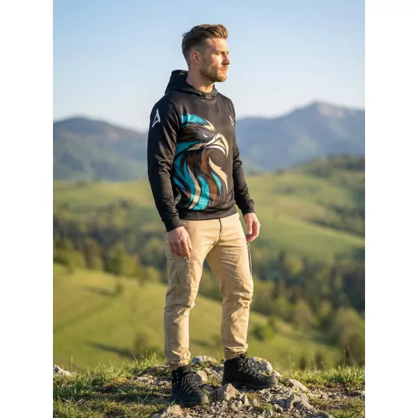  Pánska funkčná mikina premium ALTISPORT VOJ/ALM029MI01 ČIERNOMODRÁ 
