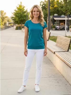 Dámske tričko ALTISPORT NoPrint NP/ALW021 TMAVÝ TYRKYS