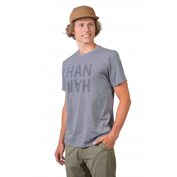  Pánske tričko HANNAH GREM STEEL GRAY MEL/BLACK 