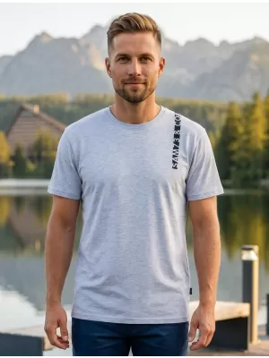Pánske tričko SAM 73 FABIO MT 842 SVETLO šedá