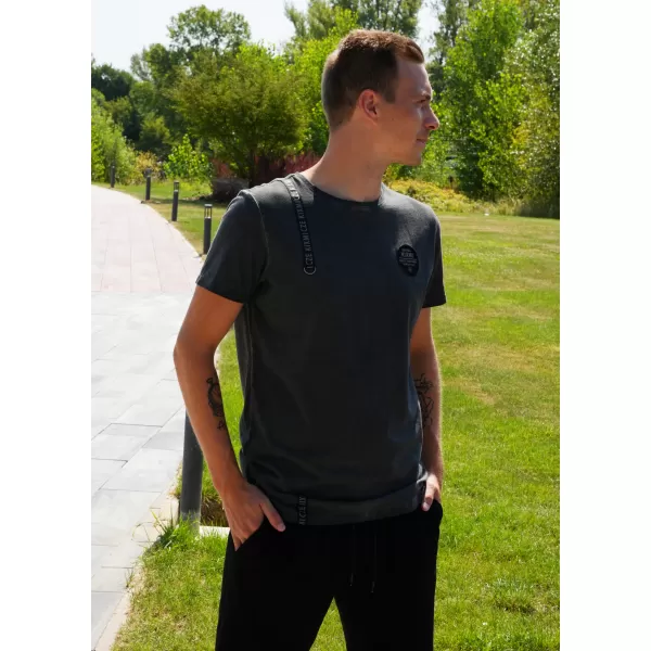  Pánske tričko KIXMI SIMEON TMAVO šedá 