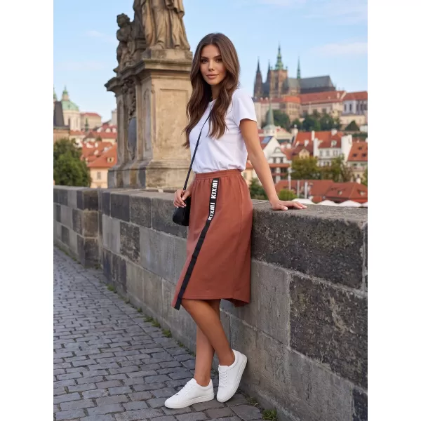  Dámska sukňa KIXMI SIBILA hnedá 