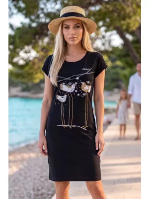 Dámske šaty ALTISPORT ALW043178 ČIERNOZLATÁ
