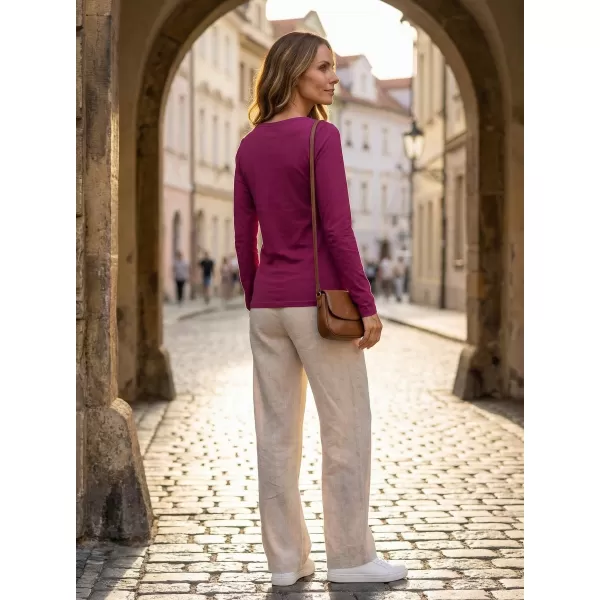  Dámske tričko s dlhým rukávom ALTISPORT NoPrint NP/ALW931 FUCHSIOVÁ 
