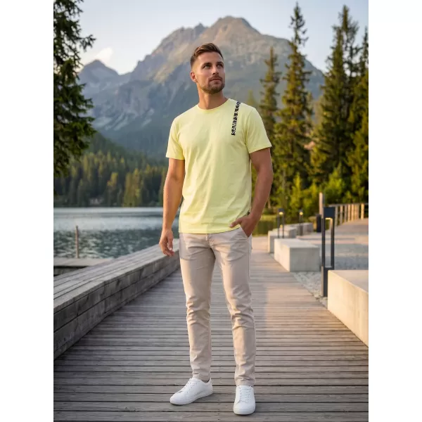  Pánske tričko SAM 73 FABIO MT 842 SVETLO žltá 