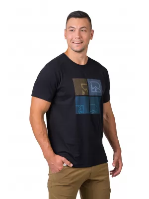 Pánske tričko HANNAH RAMONE ANTHRACITE/BLUE