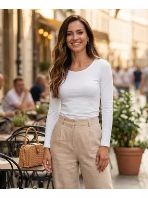 Dámske tričko s dlhým rukávom ALTISPORT NoPrint NP/ALW961 biela