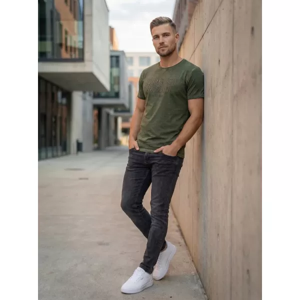  Pánske tričko KIXMI SALEM KHAKI 