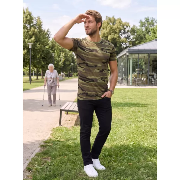  Pánske tričko ALTISPORT NoPrint NP/ALM441 CAMOUFLAGE GREEN 