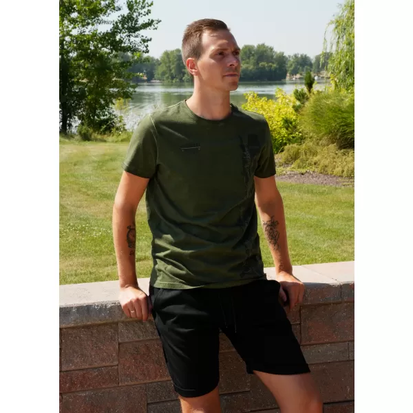  Pánske tričko ALTISPORT CALISTO MILITARY 