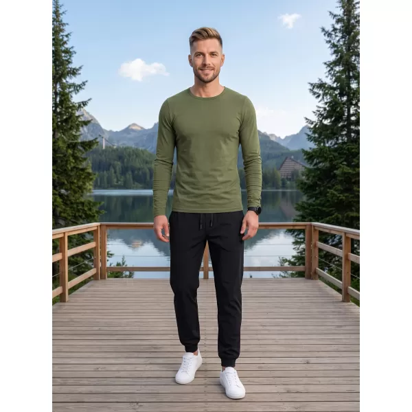  Pánske tričko s dlhým rukávom ALTISPORT NoPrint NP/ALM911 KHAKI 