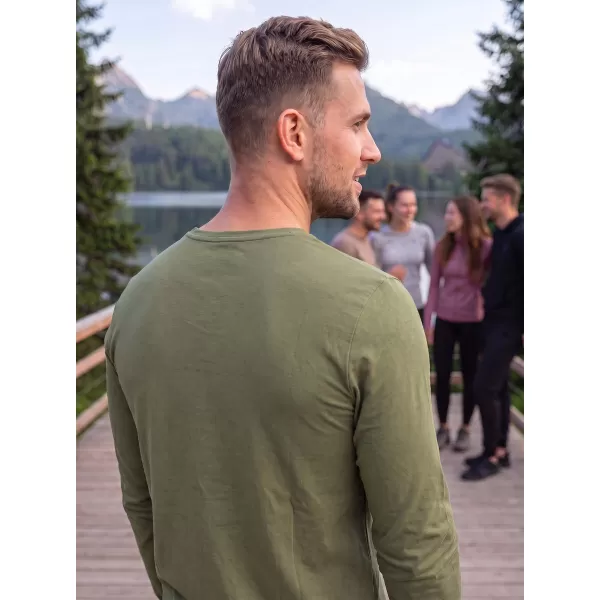  Pánske tričko s dlhým rukávom ALTISPORT NoPrint NP/ALM911 KHAKI 