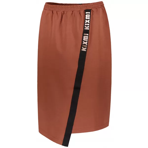  Dámska sukňa KIXMI SIBILA HNEDÁ/KRÉMOVÁ 