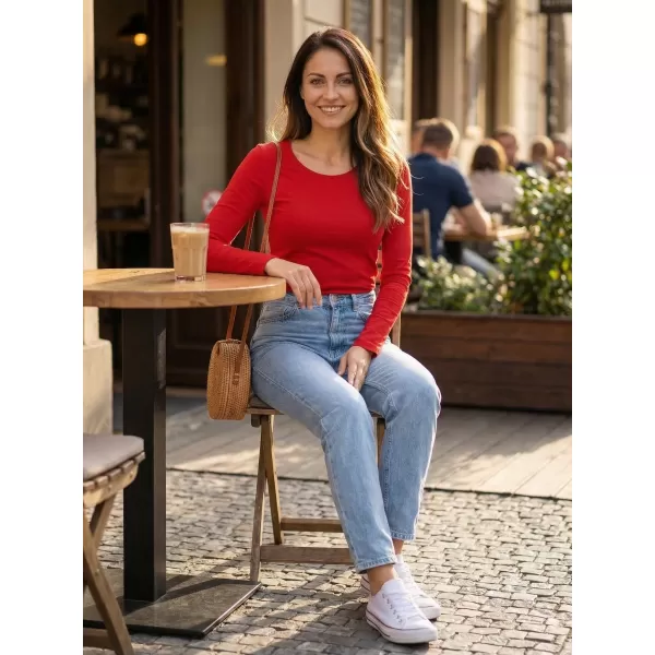  Dámske tričko s dlhým rukávom ALTISPORT NoPrint NP/ALW961 červená 