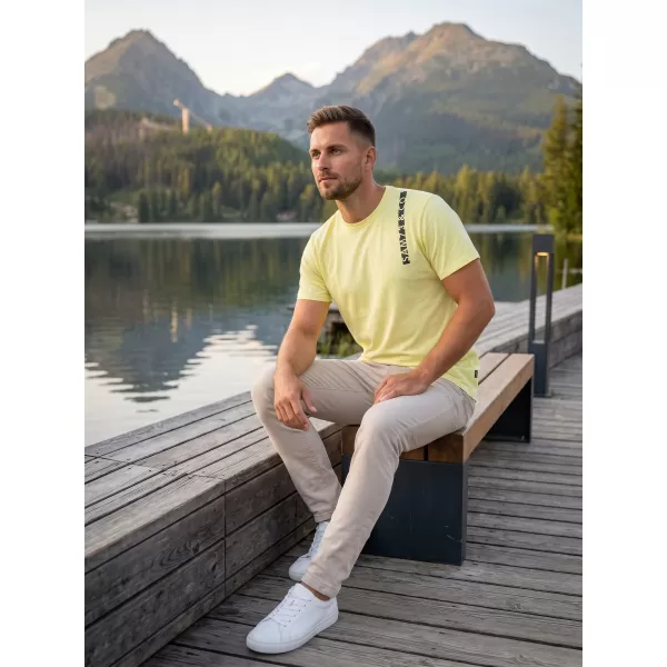  Pánske tričko SAM 73 FABIO MT 842 SVETLO žltá 