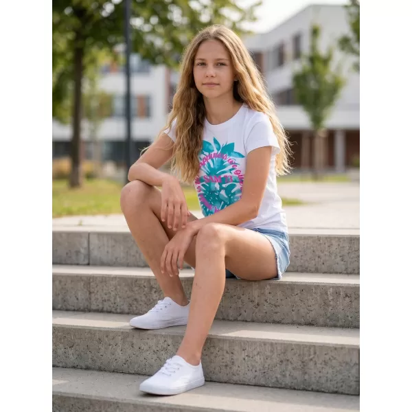  Dievčenské tričko SAM 73 KIARA KT 522 biela 