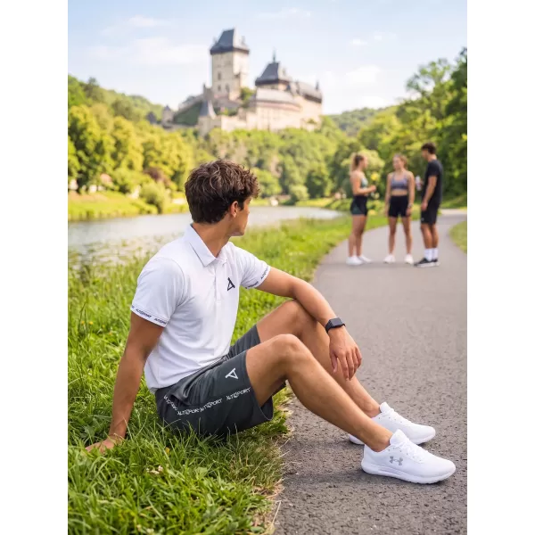  Pánske funkčné kraťasy premium ALTISPORT VOJ/ALM021KRA01 sivá 