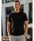 Pánske tričko KIXMI SPENCER ČIERNA/ČERVENÁ