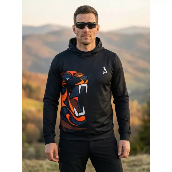  Pánska funkčná mikina premium ALTISPORT VOJ/ALM029MI01 ČIERNOORANŽOVÁ 
