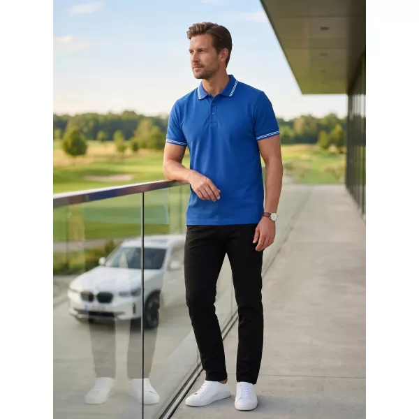  Pánske tričko s golierom ALTISPORT NoPrint NP/ALM912 KRÁĽOVSKÁ modrá 
