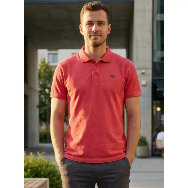  Pánske tričko KIXMI SPENCER ČERVENÁ/MODRÁ 