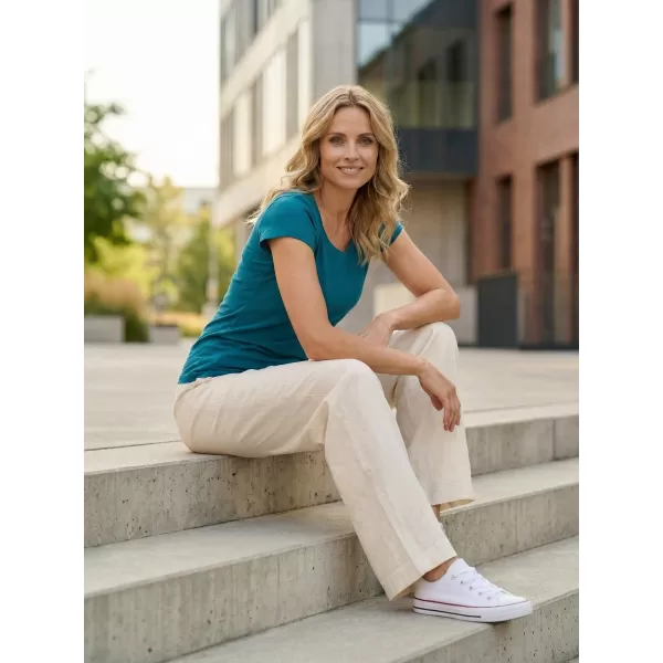  Dámske tričko ALTISPORT NoPrint NP/ALW221 PETROLEJOVÁ 