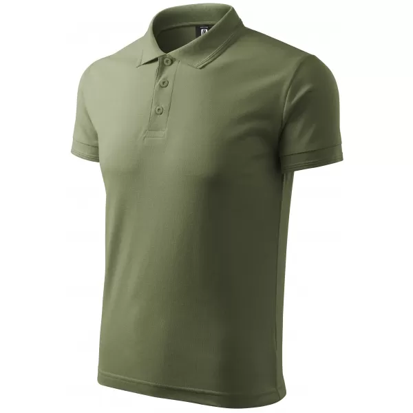  Pánske tričko s golierom ALTISPORT NoPrint NP/ALM302 KHAKI 