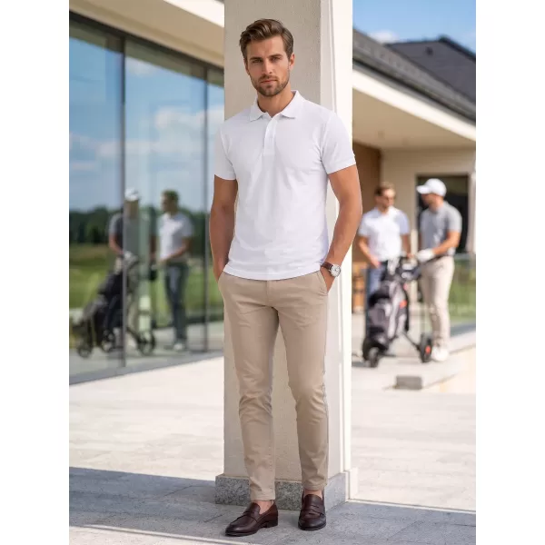  Pánske tričko s golierom ALTISPORT NoPrint NP/ALM302 biela 