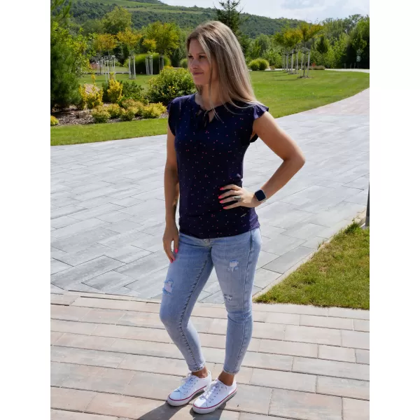  Dámske tričko ALTISPORT CAMILA TMAVO modrá 