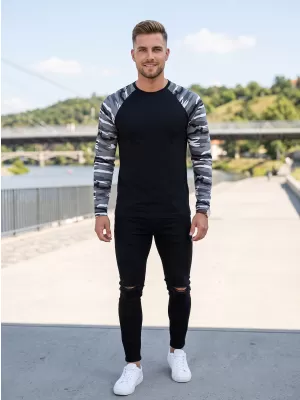 Pánske tričko s dlhým rukávom ALTISPORT NoPrint NP/ALM661 CAMOUFLAGE GRAY