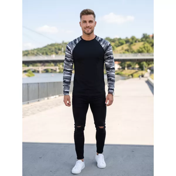  Pánske tričko s dlhým rukávom ALTISPORT NoPrint NP/ALM661 CAMOUFLAGE GRAY 