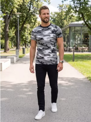 Pánske tričko ALTISPORT NoPrint NP/ALM441 CAMOUFLAGE GRAY
