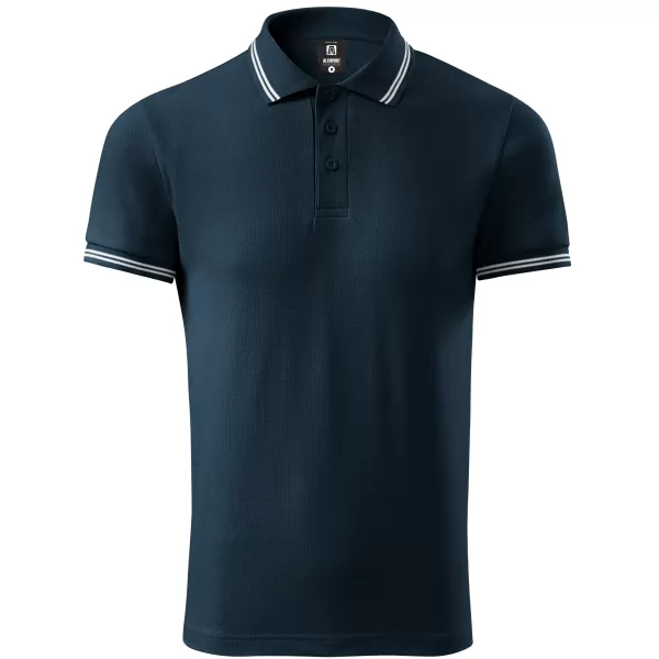  Pánske tričko s golierom ALTISPORT NoPrint NP/ALM912 NÁMORNÁ modrá 