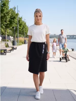 Dámska sukňa KIXMI SIBILA ČIERNA / MODRÁ