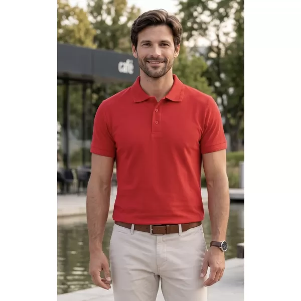  Pánske tričko s golierom ALTISPORT NoPrint NP/ALM302 červená 