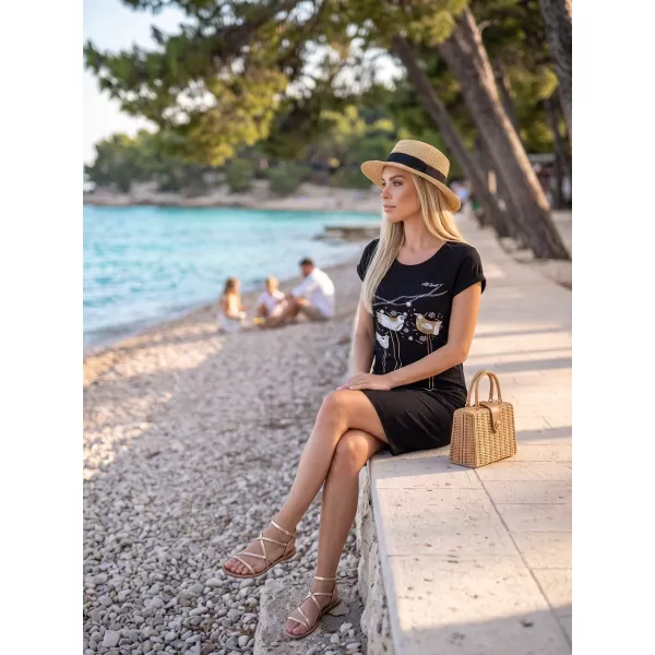  Dámske šaty ALTISPORT ALW043178 ČIERNOZLATÁ 