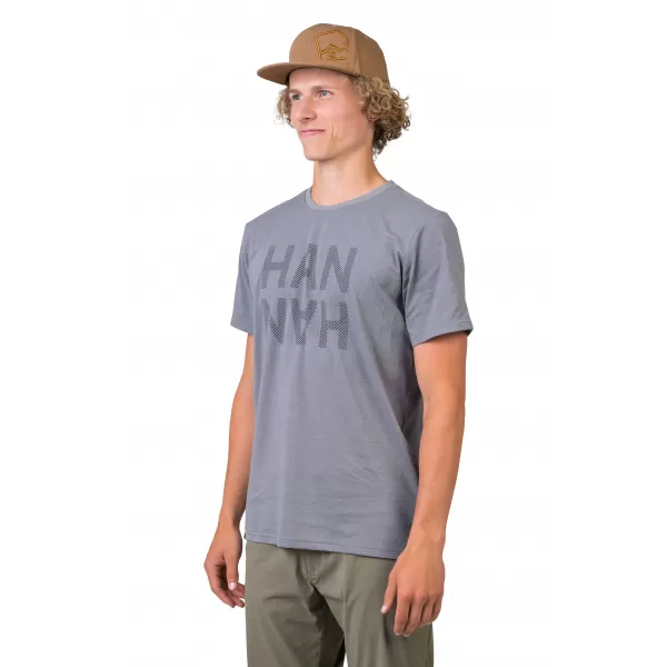  Pánske tričko HANNAH GREM STEEL GRAY MEL/BLACK 
