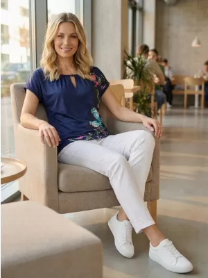 Dámske tričko ALTISPORT CARINE TMAVO modrá