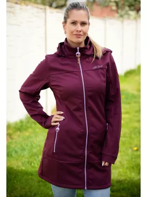 Dámsky softshellový kabát ALTISPORT CIARA BORDOVÁ/FIALOVÁ