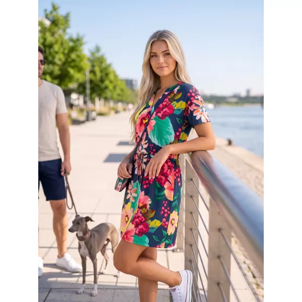  Dámske šaty ALTISPORT CANDIS TMAVO modrá 