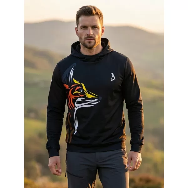  Pánska funkčná mikina premium ALTISPORT VOJ/ALM029MI01 ČIERNOORANŽOVÁ 