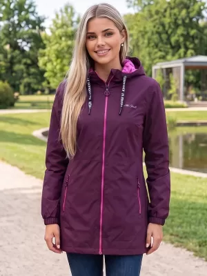 Dámska bunda ALTISPORT CHELSIE FIALOVÁ/RUŽOVÁ