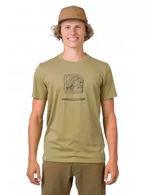 Pánske tričko HANNAH MIKO KHAKI/ANTHRACITE