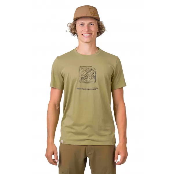  Pánske tričko HANNAH MIKO KHAKI/ANTHRACITE 