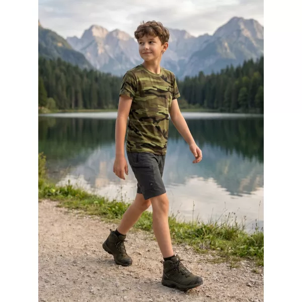  Detské tričko ALTISPORT NoPrint NP/ALK941 CAMOUFLAGE GREEN 