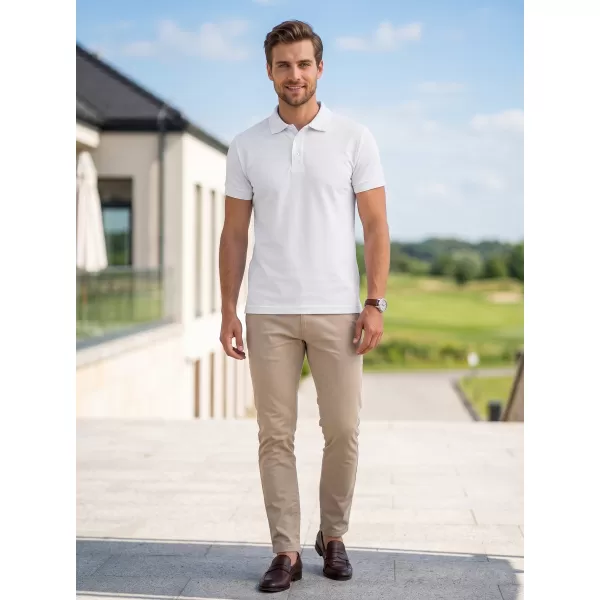  Pánske tričko s golierom ALTISPORT NoPrint NP/ALM302 biela 