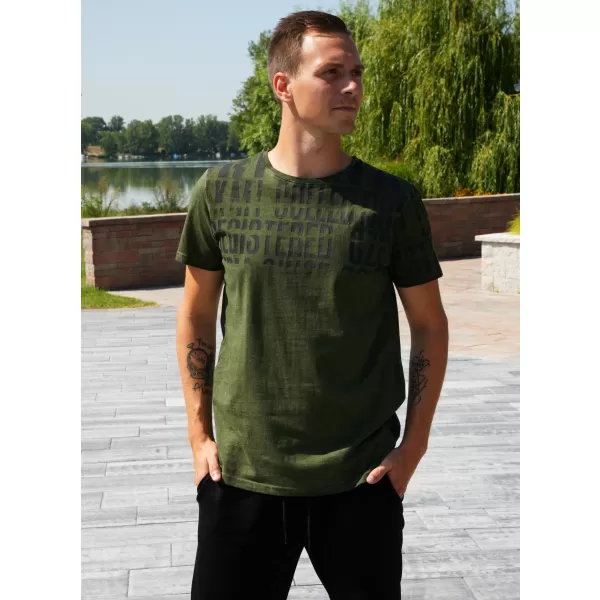  Pánske tričko KIXMI SENON MILITARY 