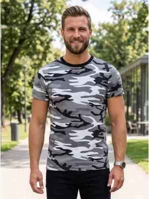 Pánske tričko ALTISPORT NoPrint NP/ALM441 CAMOUFLAGE GRAY