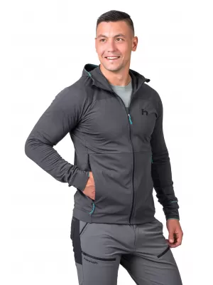 Pánska mikina HANNAH ETHAN HOODY ANTHRACITE MEL