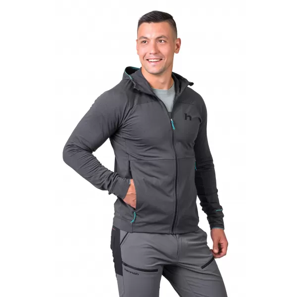  Pánska mikina HANNAH ETHAN HOODY ANTHRACITE MEL 